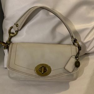 Coach white shoulder bag
